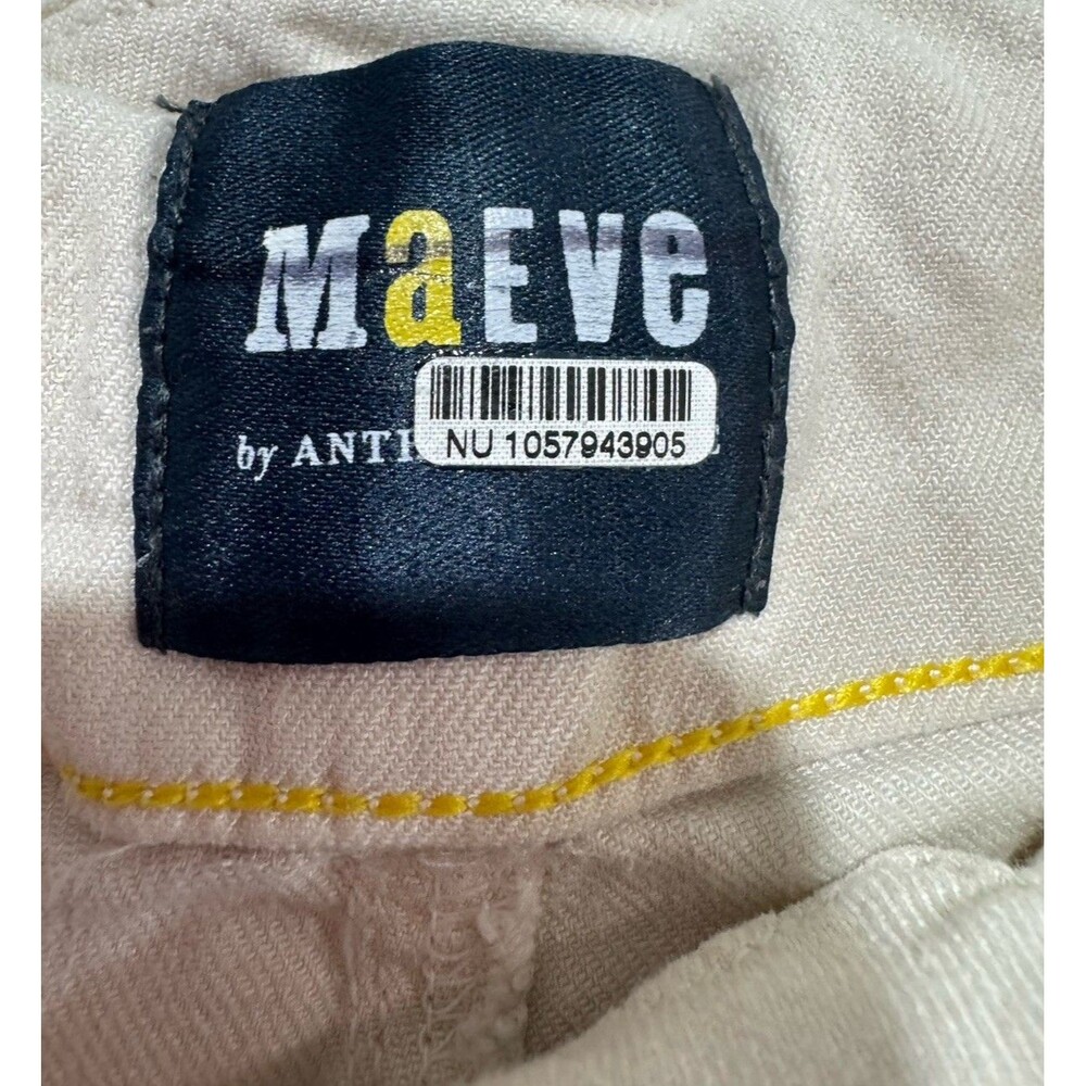 Maeve Colette Pants W 30P Linen Wide Leg Crop Cream Anthropologie - Picture 15 of 15